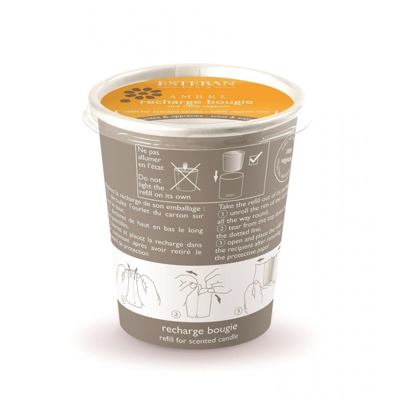 AMBRE Uzupełniacz do świecy zapachowej Esteban Paris Parfums